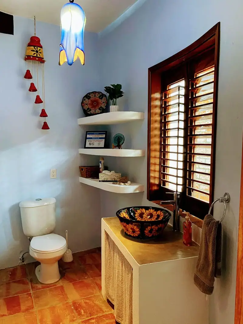 Bathroom with Talavera sink