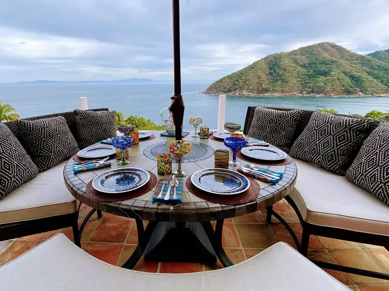 Round table on the terrace