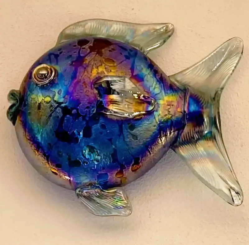 Blown-glass fish, Casa Gratitud, Yelapa