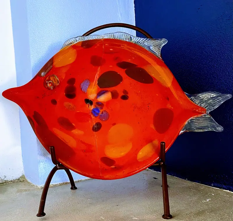 Red glass fish, Casa Gratitud, Yelapa