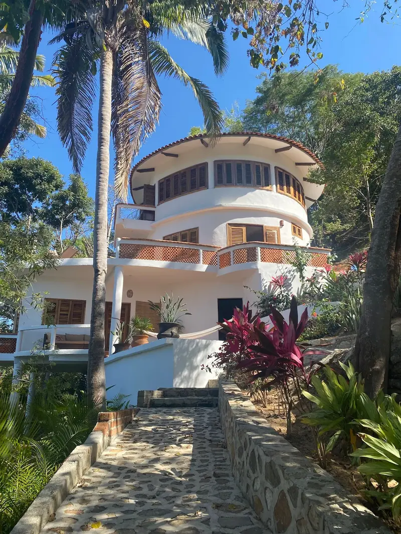 The house from the jungle path, Casa Gratitud, Yelapa