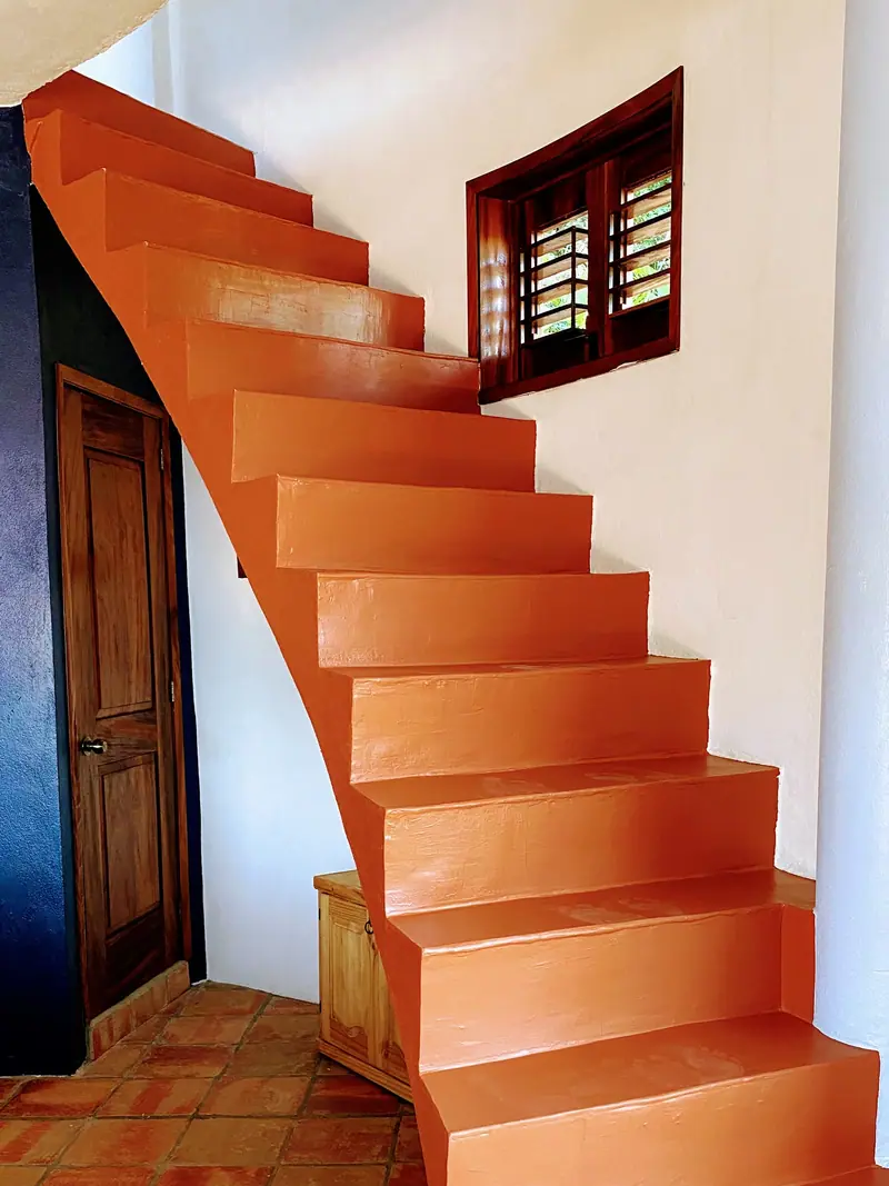 Stairs to the upper floor, Casa Gratitud, Yelapa