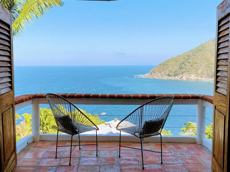 Balcony looking out to sea