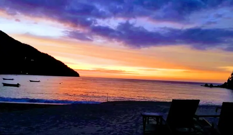 Evening color over the bay in Yelapa